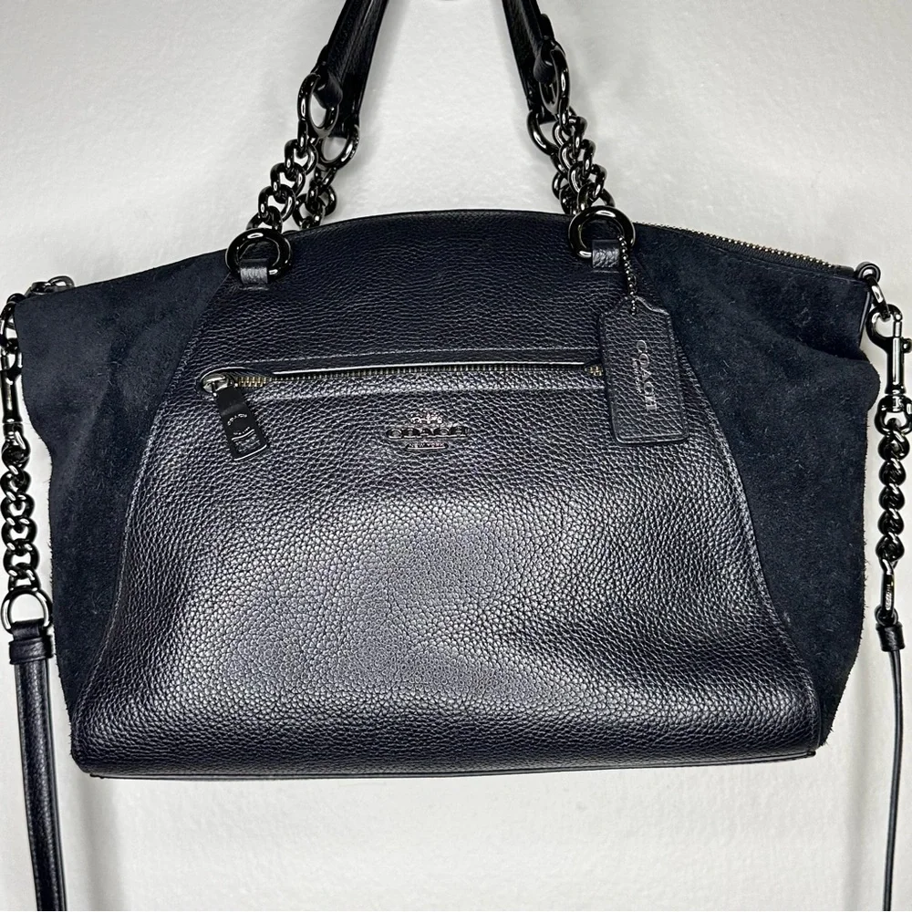 Coach Black Chain Prairie Satchel - Picture 7 of 12